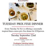 Tuesday Prix Fixe Dinner