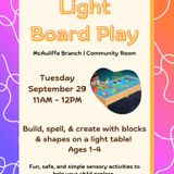 Sensory Series: Light Board Play
