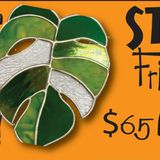 Stained Glass Leaf Fall Leaves or Monstera with Ashe Martin