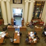 Silent Book Club in the Reading Room
