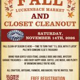 Fall Luckenbach Market and Closet Cleanout
