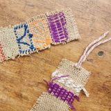 Monthly Craft: Woven Burlap Bookmarks