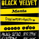 Real Art Tacoma Presents: Black Velvet, Manta, Counterproductive, Steve Fisk