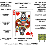 Queen of Heart's Drawing every Wednesday at 7:30