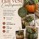Harvest Centerpieces Workshop