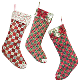 Woven Fabric Christmas Stocking