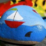 Rock Painting at Tidal Beach
