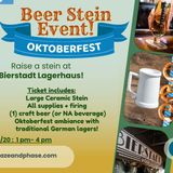 Oktoberfest Stein Painting Class hosted by Glaze & Phase