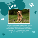 Read to Rico! Grades K & up