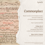 Commonplace A concert by Lyracle