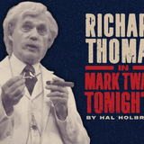 The actor Richard Thomas portraying Mark Twain