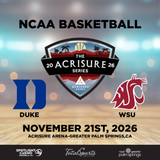 Duke Blue Devils vs Washington State Cougars