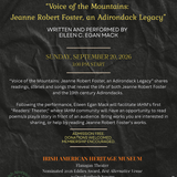 VOICE OF THE MOUNTAINS: Jeanne Robert Foster, an Adirondack Legacy