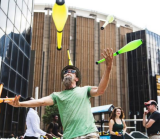 Juggling in Greeley Square Park